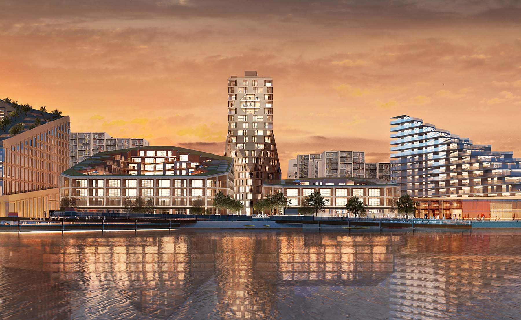 Kampanilen får en særegen status ved sin centrale placering på Aarhus Ø